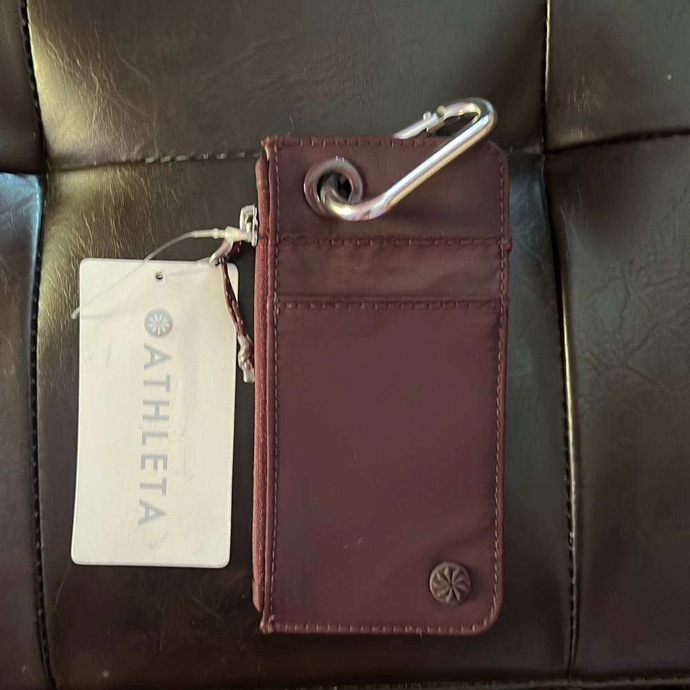 NWT ATHLETA COFFEE RUN WALLET 2.0 Maroon